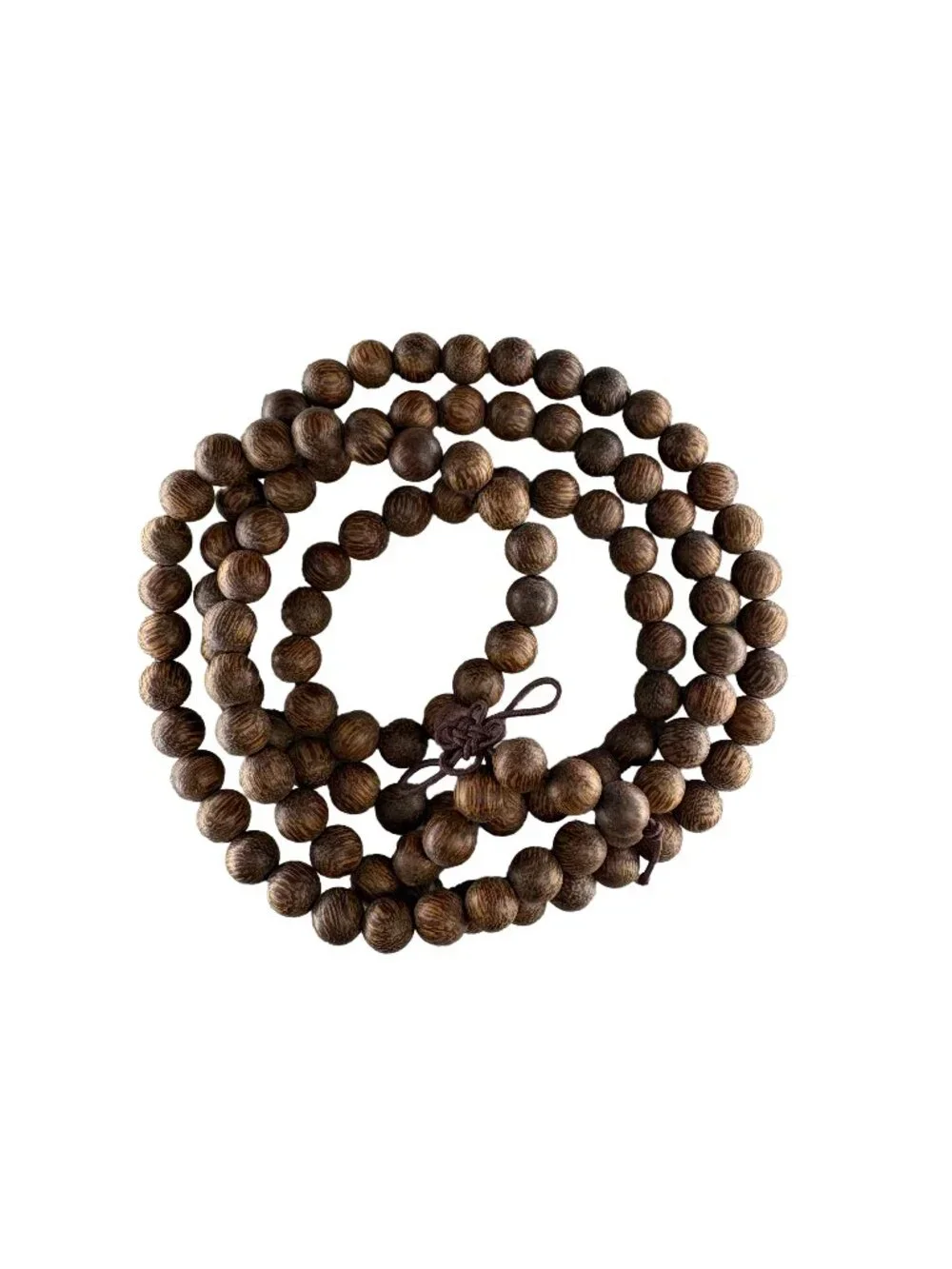 Dark Agarwood Wood Mala Prayer 108 Beads Bracelet Necklace 8mm 30.5g